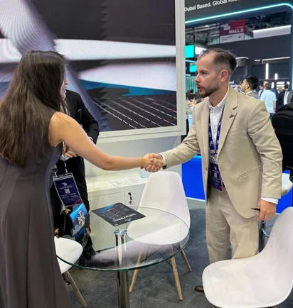 Meeting partners at the Match-Trader booth
